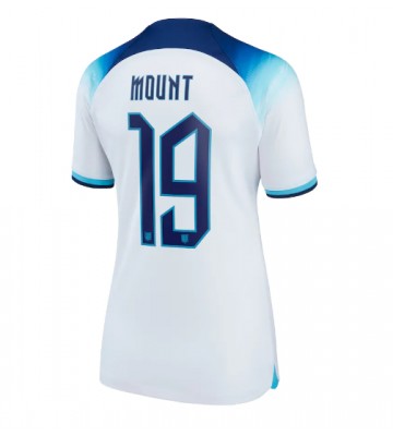 England Mason Mount #19 Replica Home Stadium Shirt for Women World Cup 2022 Short Sleeve